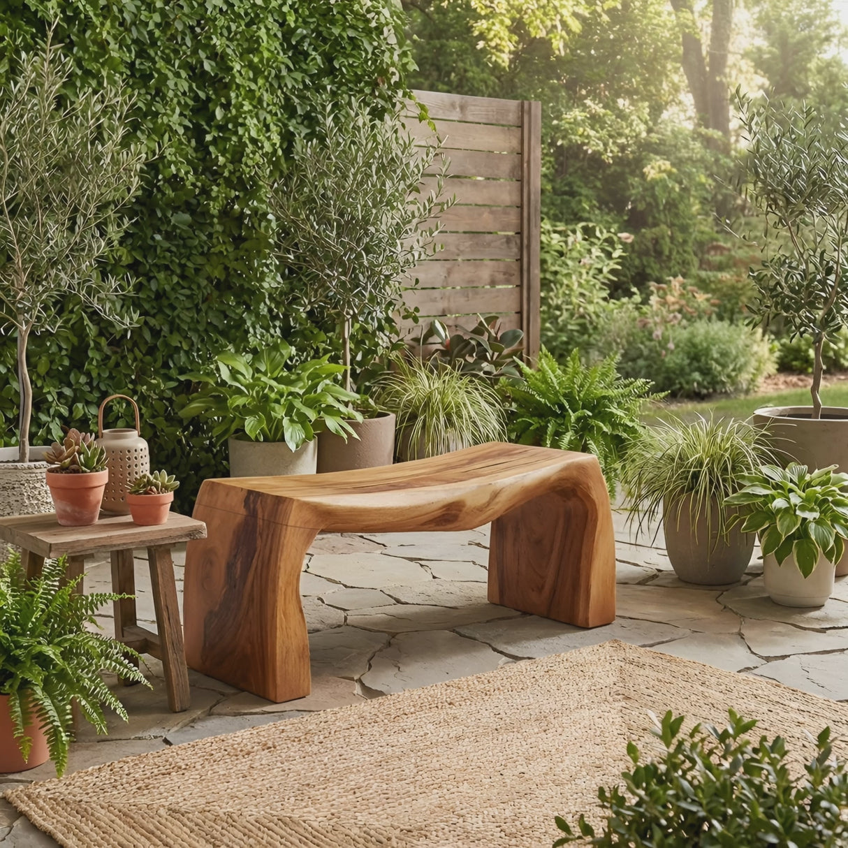 Live Edge Wooden Bench For Entryway Seating And Display