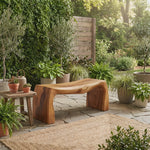 Live Edge Wooden Bench For Entryway Seating And Display