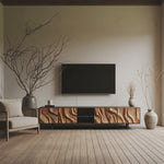 Farmhouse TV Console For Rustic Living Room
