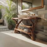 Farmhouse Rustic Solid Wood Vanity For Warm Bathroom Design