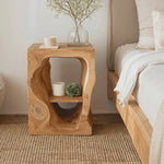 Mid Century Wooden Nightstand For Chic Bedroom Set