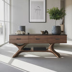 Handcrafted Solid Wood Dressing Table For Furniture Decor With Mirror