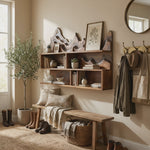 Minimalist Wooden Wall Mounted Bookshelf For Office Storage