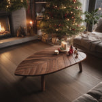 Mid Century Solid Wood Coffee Table For Cozy Christmas Decoration