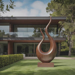 Mid Century Wooden Sculpture For Garden Decorative Panel