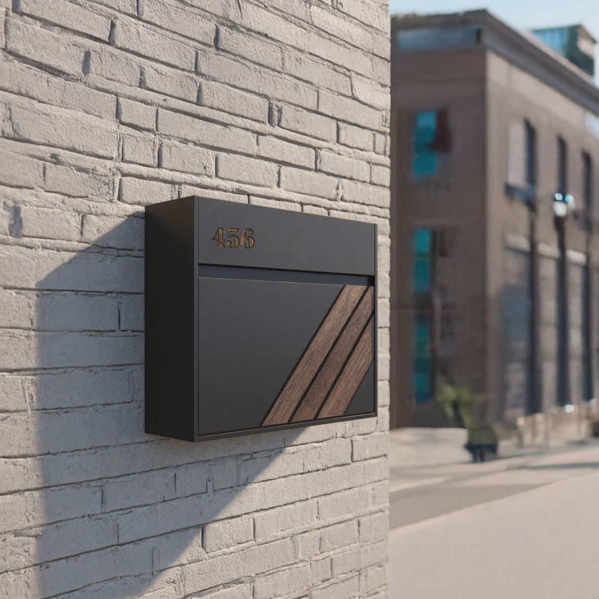 Modern Solid Wood Sculpture Mailbox For Patio Furniture Decoration