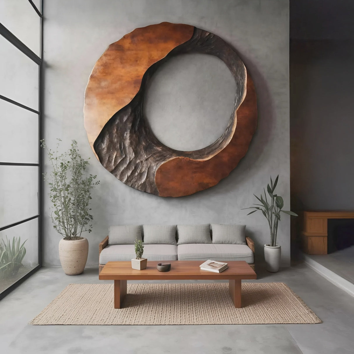 Rustic Live Edge Wall Art Sculpture For Entryway Design Space
