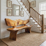 Live Edge Wood Entryway Bench For Natural Home Interiors