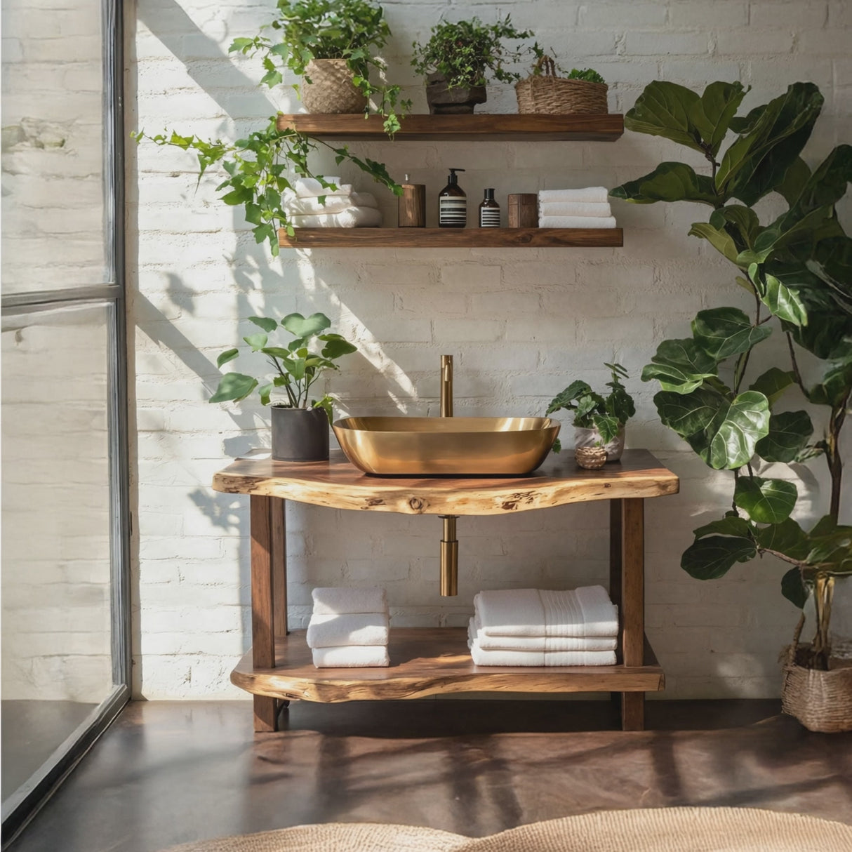 Mid Century Vanity With Storage For Bathroom Style