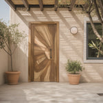 Modern Sunburst Front Door Design For Entryway