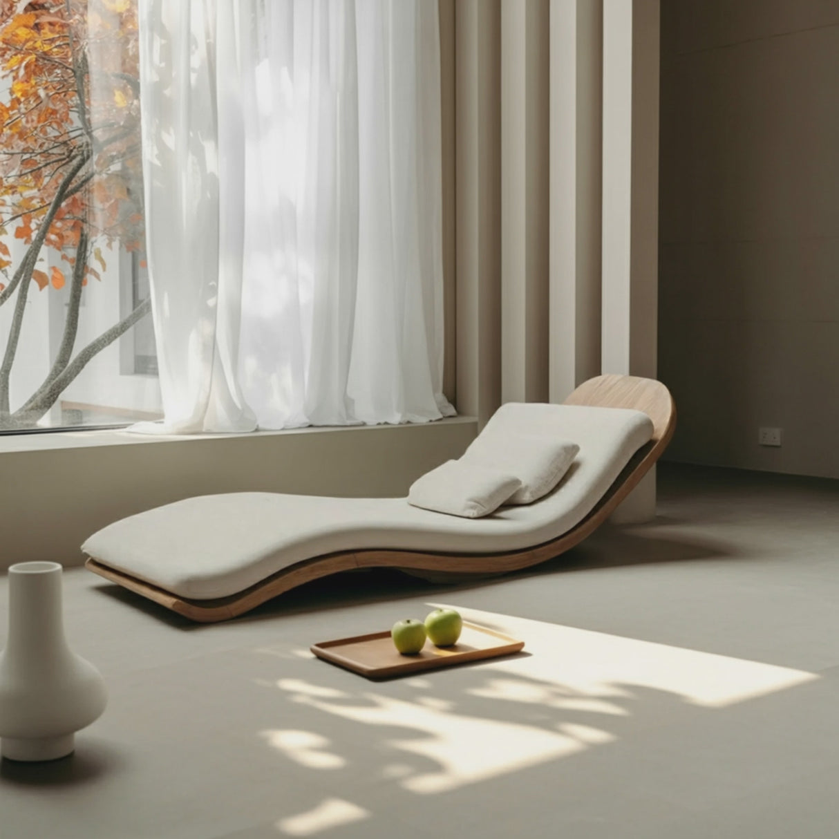 Rustic Wooden Daybed For Patio Furniture And Outdoor Garden Decor