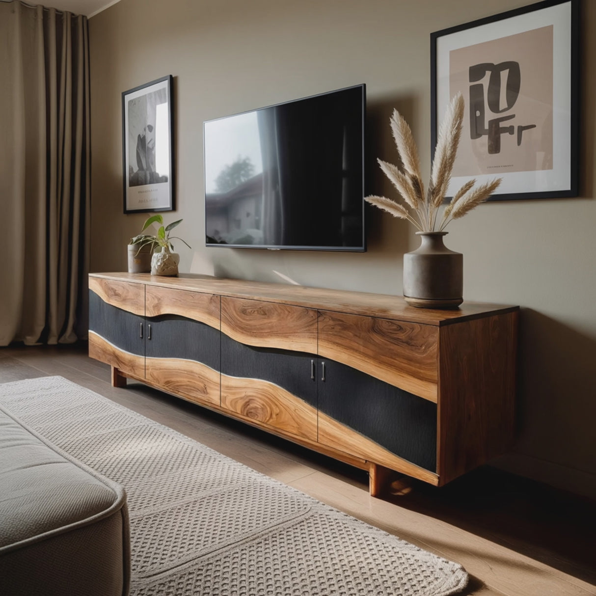 Modern Solid Wood TV Stand For Furniture Decor