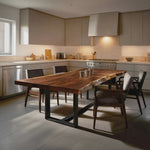 Furniture Decor Modern Live Edge Dining Table Clean Lines