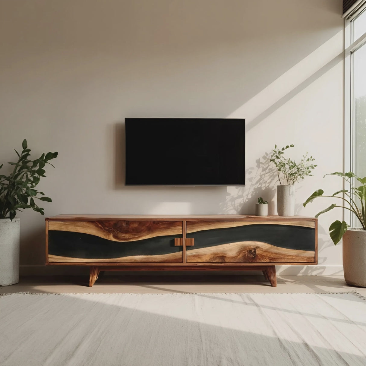 Farmhouse Wooden Entertainment Center For Decor