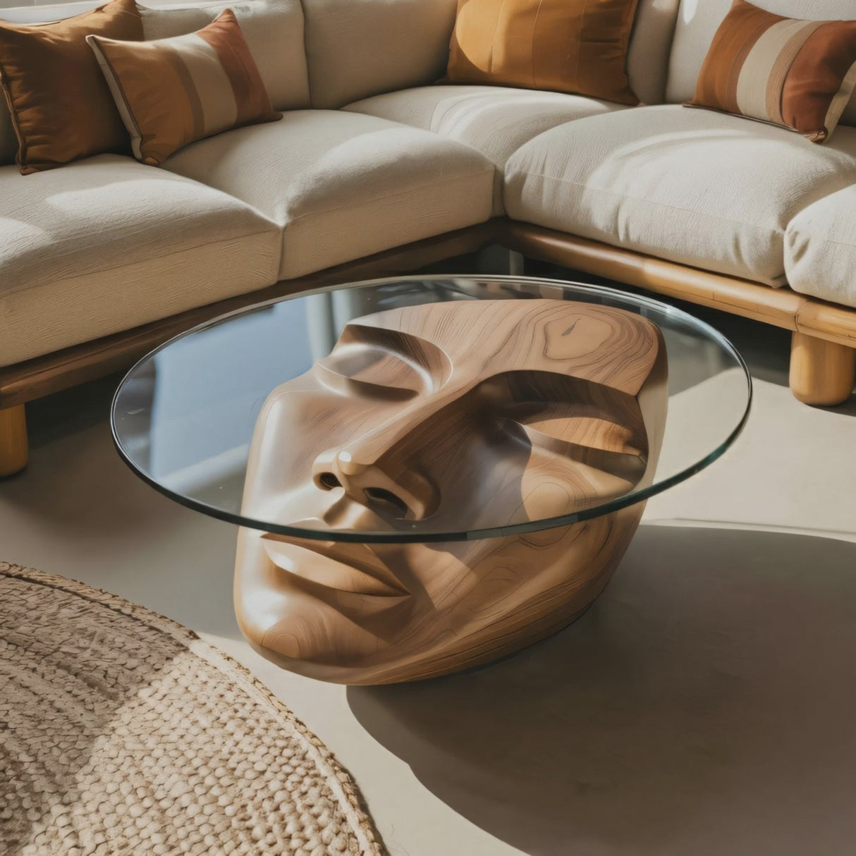 Modern Artistic Face Coffee Table For Contemporary Living Room