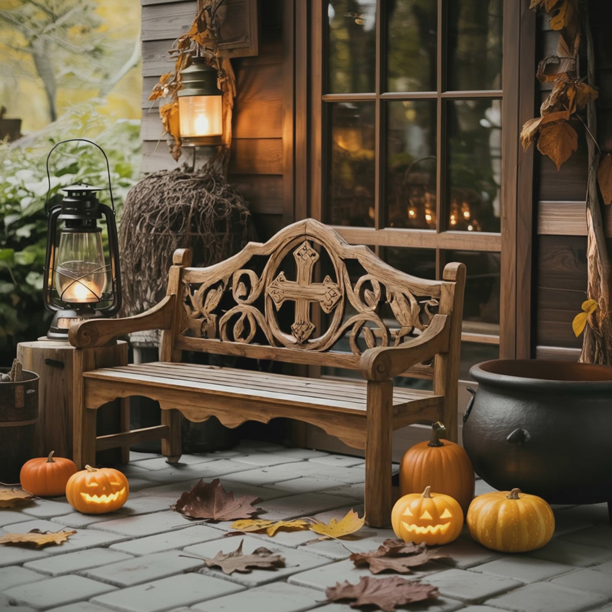 Farmhouse Halloween Patio Chair For Rustic Halloween Porch Decor