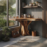 Modern Sculptural Live Edge Console Table For Entryway Furniture