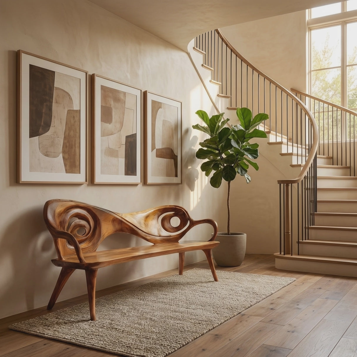 Live Edge Solid Wood Entryway Bench For Home Entryway Decor