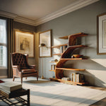 Organic Modern Bookshelf With Flowing Curves For Home Decor