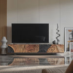 Mid Century Wood Console For Living Room Decor