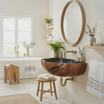 Mid Century Wooden Vanity Sink For Bathroom Decor And Furniture