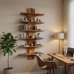 Contemporary Wood Wall Mounted Bookshelf For Home Interior