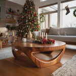 Mid Century Solid Wood Low Coffee Table For Holiday Entryway Decor