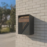 Farmhouse Solid Wood Sculpture Mailbox For Patio Yard Decoration