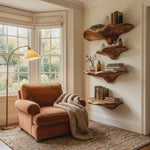 Farmhouse Solid Wood Mushroom Shelf For Bedroom Decor And Storage