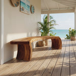 Rustic Live Edge Wood Bench For Entryway Accent Furniture