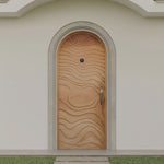 Modern Arched Front Door With Wave Pattern For Villa Or Architecture