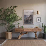 Mid Century Wooden Console Table For Entryway Design With Storage
