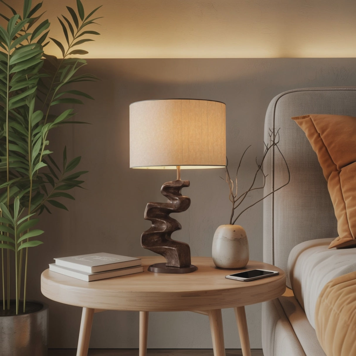 Modern Sculptural Table Lamp For Living Room And Bedroom