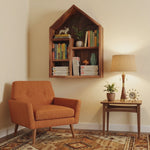 Handcrafted Wooden Wall Shelf For Living Room Decor