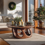 Handcrafted Solid Wood Low Coffee Table For Christmas Entryway