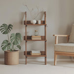 Rustic Ladder Shelf With Tiered Display For Bedroom And Living Room