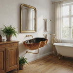 Farmhouse Wooden Wall Mounted Bathroom Sink For Bathroom Furniture Decor