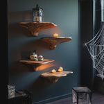 Modern Wooden Mushroom Shelf Halloween Furniture Decoration
