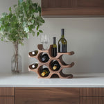 Rustic Wine Holder For Kitchen Shelf Country Look
