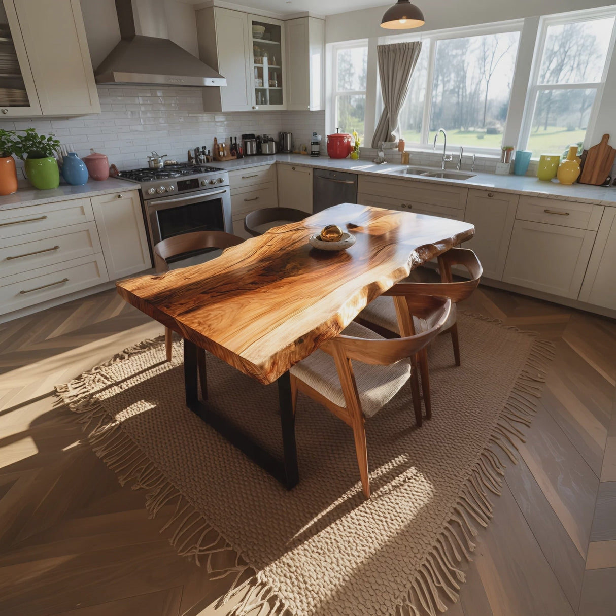 Kitchen Decor Farmhouse Solid Wood Dining Table Country