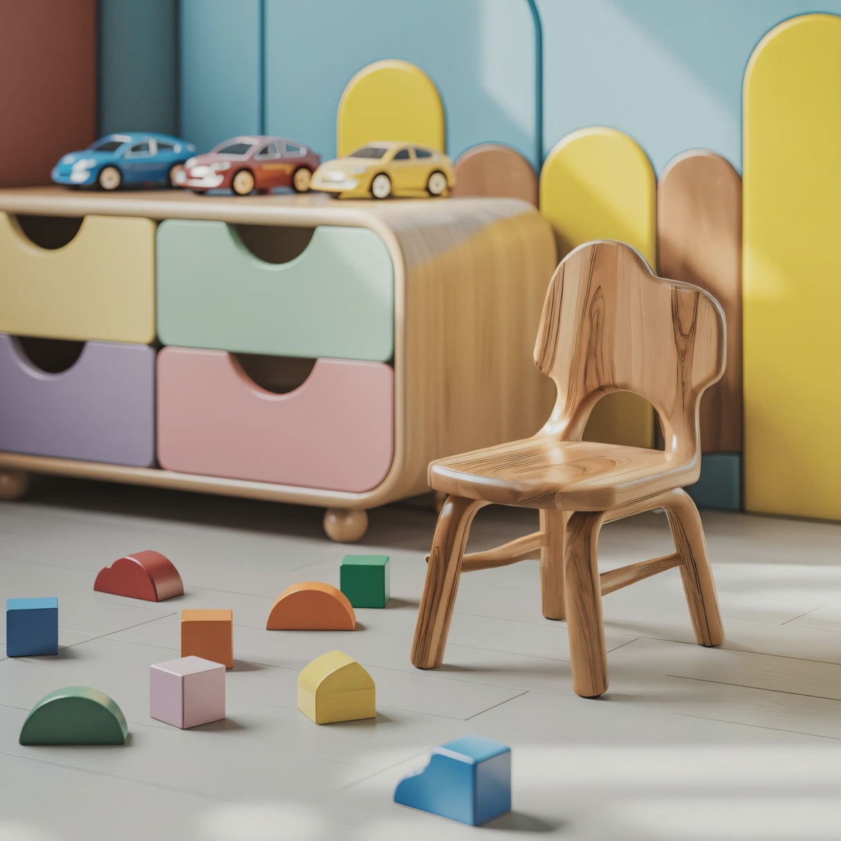 Montessori Toddler Chair With Cute Backrest For Playroom Nursery And Preschool