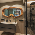 Artistic Goggle Shaped Mirror For Modern Bathroom Vanity