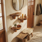 Mid Century Live Edge Mushroom Shelf For Unique Home Furniture Decor
