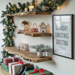 Mid Century Wooden Floating Shelf For Christmas Living Room Decor