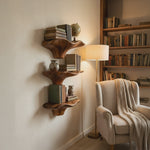 Handcrafted Wooden Mushroom Shelf For Entryway Furniture Decor