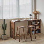 Modern Wooden Bar Table With Storage For Kitchen Or Home Mini Bar