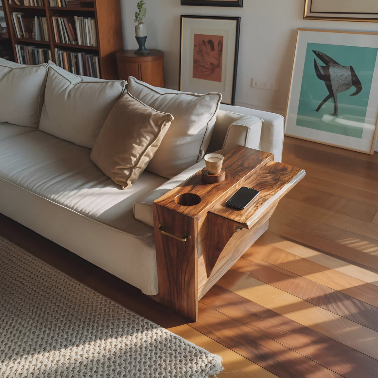 Mid Century Wooden Side Table For Bedroom Or Lounge