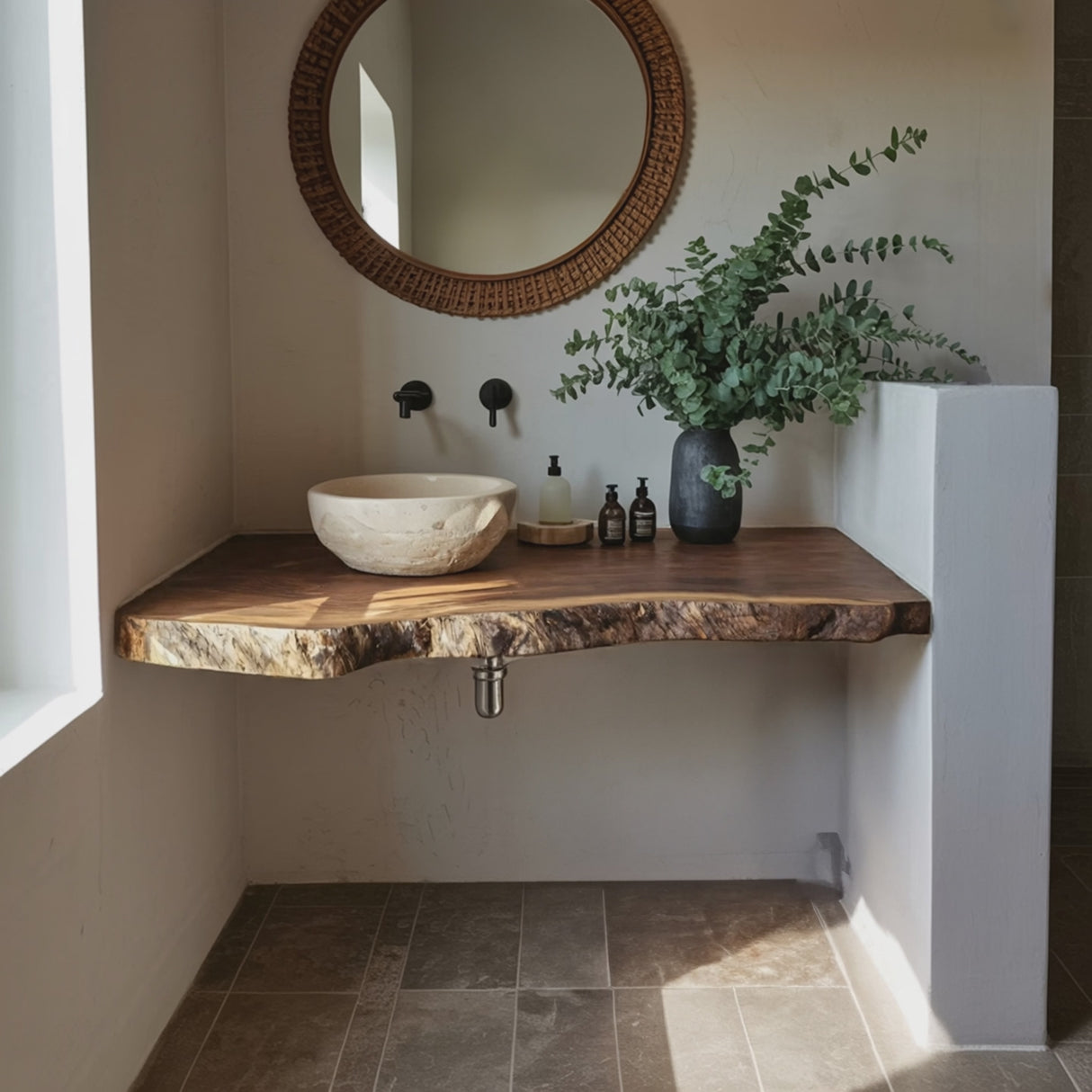 Farmhouse Wooden Vanity For Bathroom Decor