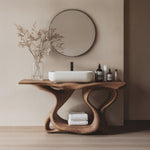 Rustic Solid Wood Vanity For Bathroom Furniture Decor