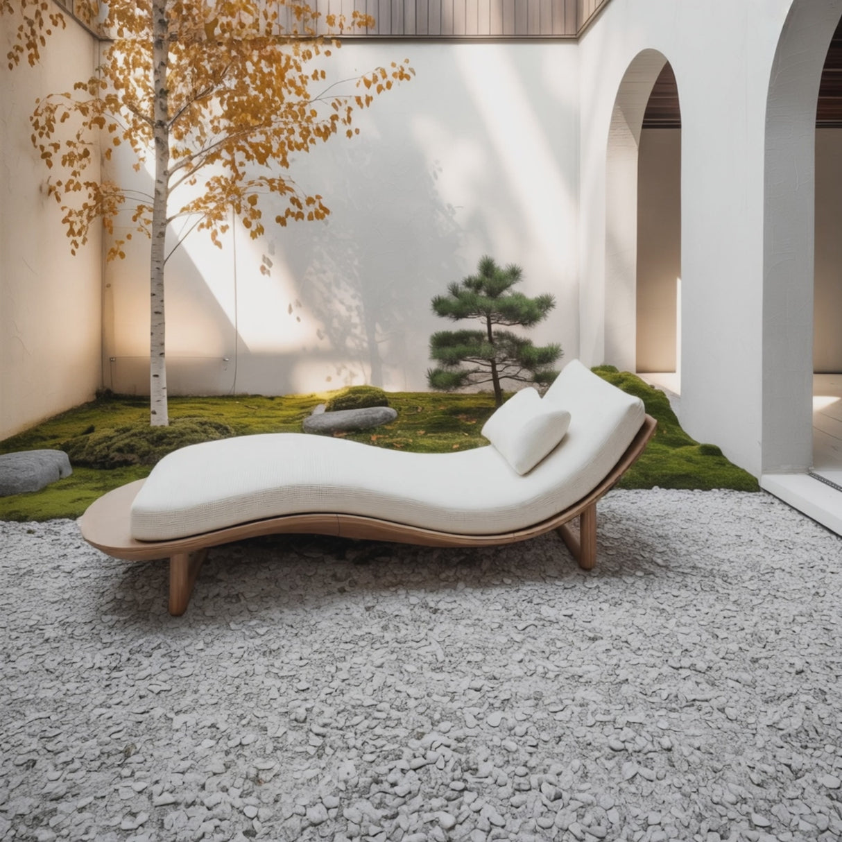 Mid Century Rustic Solid Wood Garden Daybed For Bedroom Furniture